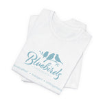 Load image into Gallery viewer, Bluebirds Tee — Soft Pastel Bird Graphic T-Shirt
